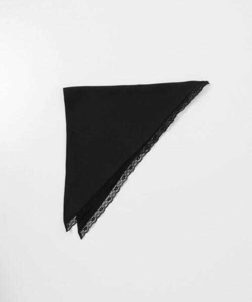 URBAN RESEARCH（アーバンリサーチ）の「decor『デコール』　Bandana lace（バンダナ/スカーフ・レディース・ブラウン/ホワイト系その他/ブラック・-）」の6枚目の写真