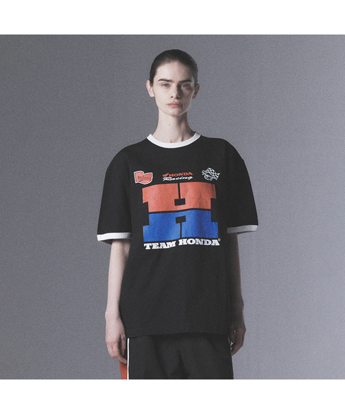 PHYPS MOTORCYCLE(フィップスモーターサイクル)の「H Logo Ringer T-shirt_Black(Tシャツ/カットソー・レディース・その他・SMALL/MEDIUM/LARGE/X-LARGE)」の1枚目の写真