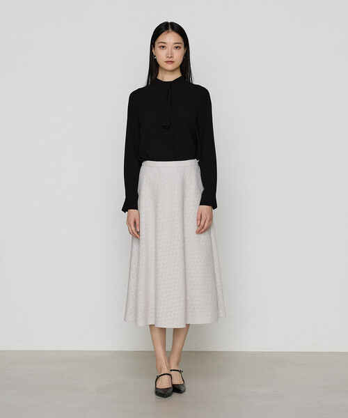 コムサ（COMME CA）/【2WAY】パウダリージョーゼット ボウブラウス セール】〔 TALLサイズ 〕 【2WAY】パウダリージョーゼット ボウ