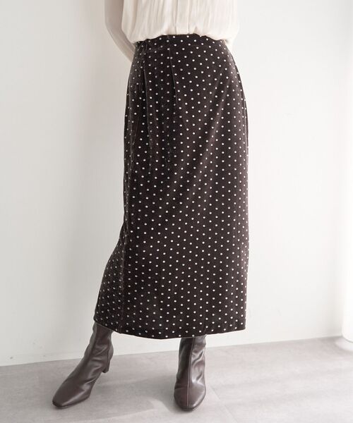 YECCA VECCA（イェッカヴェッカ）の「グリッタードットベロアナロースカート（スカート・レディース・ブラック/ブラウン・FREE）」の13枚目の写真