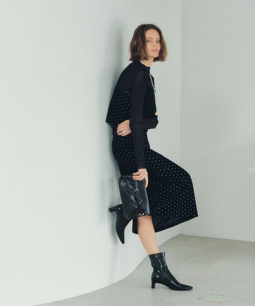 YECCA VECCA（イェッカヴェッカ）の「グリッタードットベロアナロースカート（スカート・レディース・ブラック/ブラウン・FREE）」の17枚目の写真