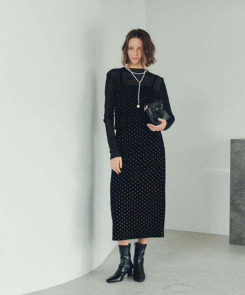 YECCA VECCA（イェッカヴェッカ）の「グリッタードットベロアナロースカート（スカート・レディース・ブラック/ブラウン・FREE）」の18枚目の写真