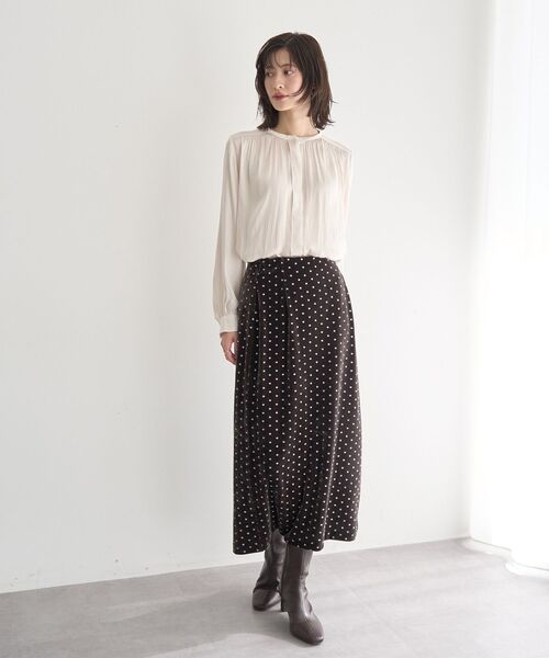 YECCA VECCA（イェッカヴェッカ）の「グリッタードットベロアナロースカート（スカート・レディース・ブラック/ブラウン・FREE）」の20枚目の写真