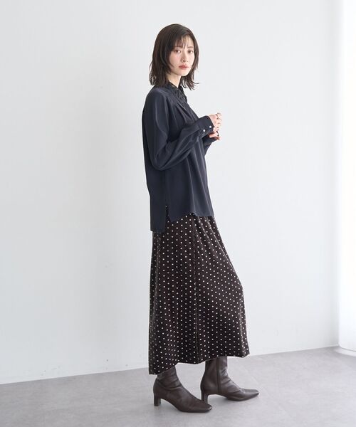 セール】グリッタードットベロアナロースカート（スカート）｜YECCA