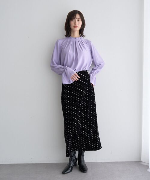 セール】グリッタードットベロアナロースカート（スカート）｜YECCA