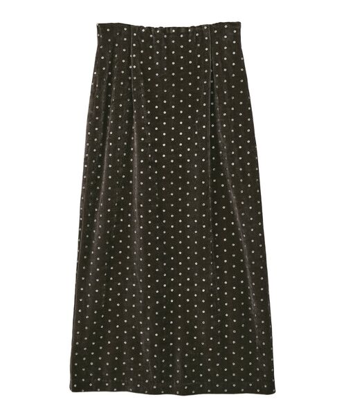YECCA VECCA（イェッカヴェッカ）の「グリッタードットベロアナロースカート（スカート・レディース・ブラック/ブラウン・FREE）」の12枚目の写真