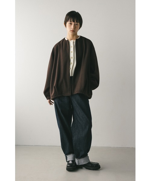 ボンディングノーカラーブルゾン（ブルゾン）｜STYLEMIXER（スタイル