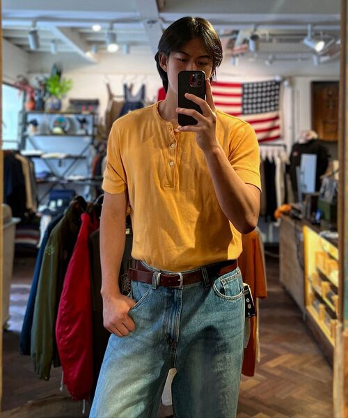 VDR（ブイディアール）の「BIKERS HENLY NECK T-SHIRT [Sun Orange]（Tシャツ/カットソー・メンズ・その他・MEDIUM/LARGE/X-LARGE）」の12枚目の写真
