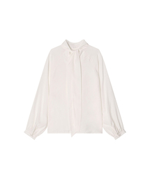 Leila Tie Blouse _ Ivory