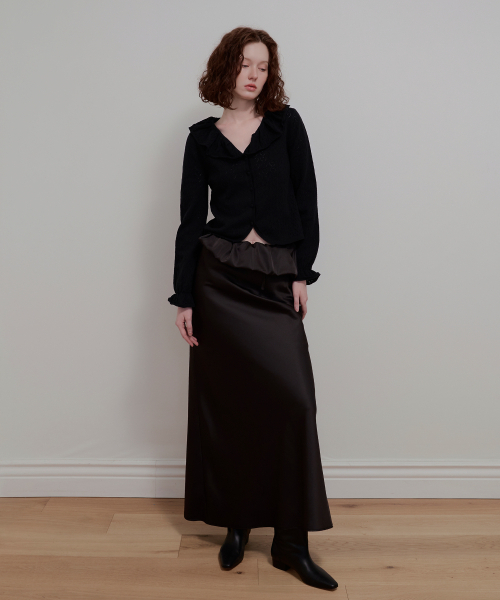 AOPT(アオプト)の「BALLOON DETAIL SATIN SKIRT - BLACK(スカート・レディース・その他・SMALL/MEDIUM)」の6枚目の写真