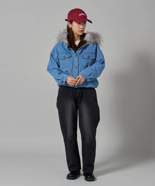 C'est Chica Bleu フード付きデニムジャケット　セシカブルー C'est Chica Bleu フード付きデニムジャケットセシカブルー