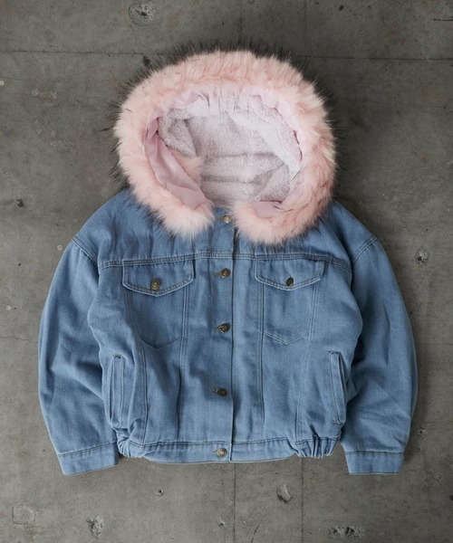 希少　ブルマリン　ファー付き　高級　上品　デニムジャケット 2025年最新】BLUMARINE レディース Gジャン・デニムジャケット