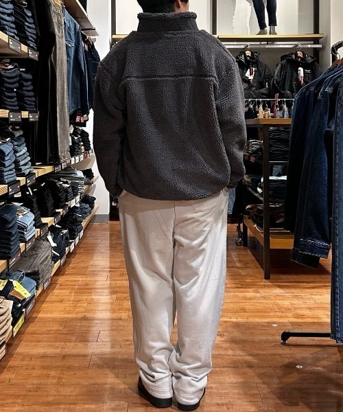 セール】【CAMP7】ボアフルジップスタンドネックブルゾン (ショート丈