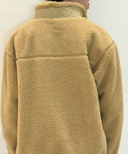 セール】【CAMP7】ボアフルジップスタンドネックブルゾン (ショート丈