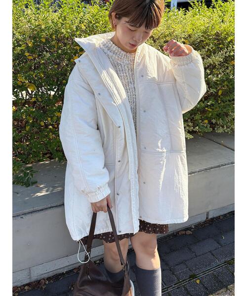 ehka sopo（エヘカソポ）の「モンスタージャケット（ブルゾン・レディース・オフホワイト/キナリ/ベージュ・F）」の3枚目の写真