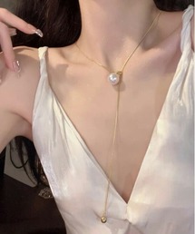 AMELY（エミリー）の「パールループタイネックレス（ネックレス）」