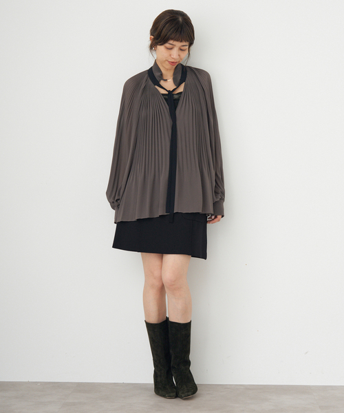 IENA(イエナ)の「《追加》FLEXウールライトミニスカート(スカート・レディース・ブラウン/ブラック・38/36)」の15枚目の写真