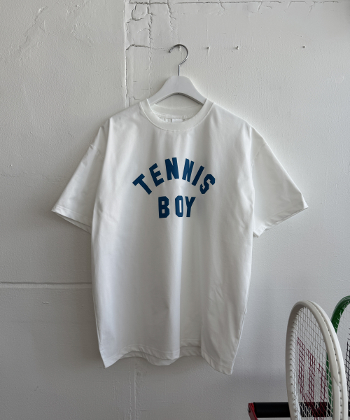 TENNIS BOY CLUB（テニスボイズクラブ）の「LETTER LOGO T-SHIRTS WHITE [TECH FABRIC]（Tシャツ/カットソー・メンズ・ホワイト・MEDIUM/LARGE/X-LARGE）」の3枚目の写真