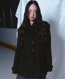 Duffel Point Mono Half Coat Black