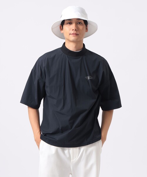 BEAMS GOLF（ビームスゴルフ）の「ORANGE LABEL / ストレッチ ショートスリーブ モックネック ピステ（撥水）（Tシャツ/カットソー・メンズ・ブラック/ベージュ/ネイビー・X-LARGE/LARGE/MEDIUM/SMALL）」の2枚目の写真