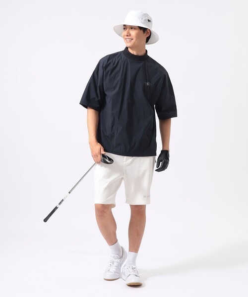 BEAMS GOLF（ビームスゴルフ）の「ORANGE LABEL / ストレッチ ショートスリーブ モックネック ピステ（撥水）（Tシャツ/カットソー・メンズ・ブラック/ベージュ/ネイビー・X-LARGE/LARGE/MEDIUM/SMALL）」の4枚目の写真