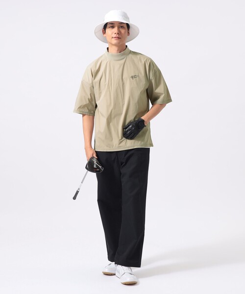 BEAMS GOLF（ビームスゴルフ）の「ORANGE LABEL / ストレッチ ショートスリーブ モックネック ピステ（撥水）（Tシャツ/カットソー・メンズ・ブラック/ベージュ/ネイビー・X-LARGE/LARGE/MEDIUM/SMALL）」の5枚目の写真