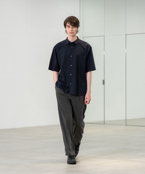CITY TOKYO(シティトウキョウ)の「【CITY TOKYO/シティートーキョー】KANEMASA KNIT S/Sシャツ(シャツ/ブラウス・メンズ・グレイッシュベージュ/サックスブルー/その他/ストライプ/ホワイト/ダークネイビー・2/3/1)」の16枚目の写真