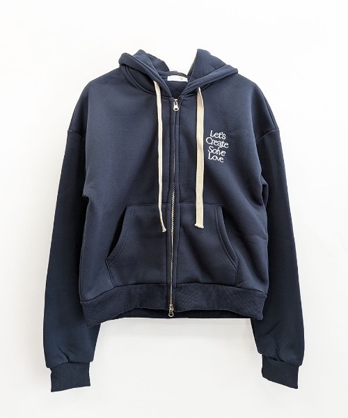 Riff(リフ)の「刺繍ロゴダブルジップパーカー(パーカー・レディース・グレー/ピンク/ネイビー・FREE)」の16枚目の写真