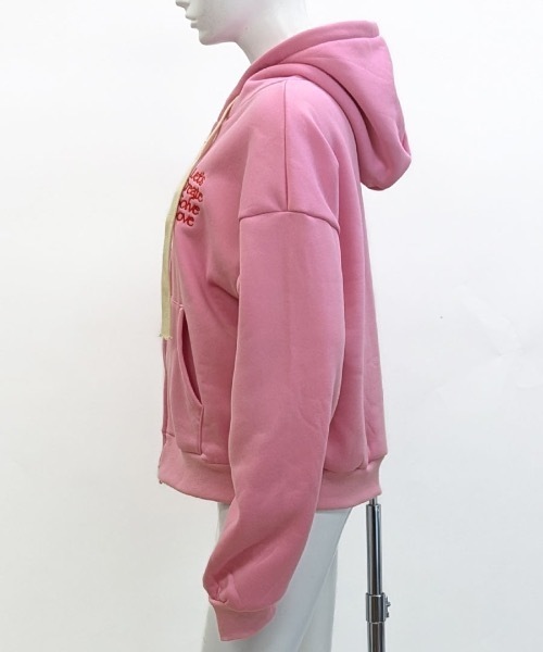 Riff(リフ)の「刺繍ロゴダブルジップパーカー(パーカー・レディース・グレー/ピンク/ネイビー・FREE)」の19枚目の写真