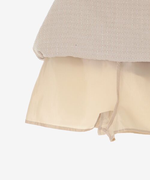 MAJESTIC LEGON(マジェスティックレゴン)の「ビジュー付き台形ミニスカパン(スカート・レディース・アイボリー/サックスブルー/ピンクベージュ/ブラック・MEDIUM)」の19枚目の写真