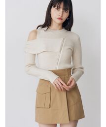 MURUA | ワンショルダーZIPニット(ニット/セーター)