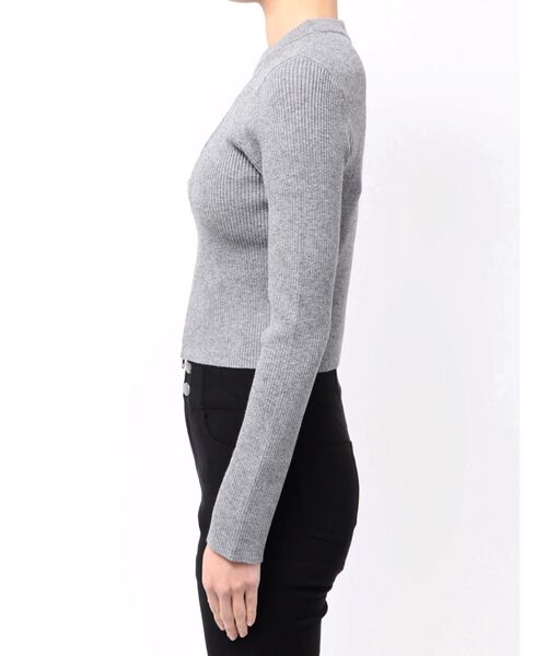 MURUA(ムルーア)の「ワンショルダーZIPニット(ニット/セーター・レディース・グレー/ミント/ブラック/アイボリー・FREE)」の17枚目の写真