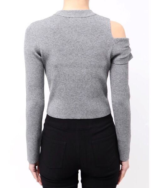 MURUA(ムルーア)の「ワンショルダーZIPニット(ニット/セーター・レディース・グレー/ミント/ブラック/アイボリー・FREE)」の18枚目の写真