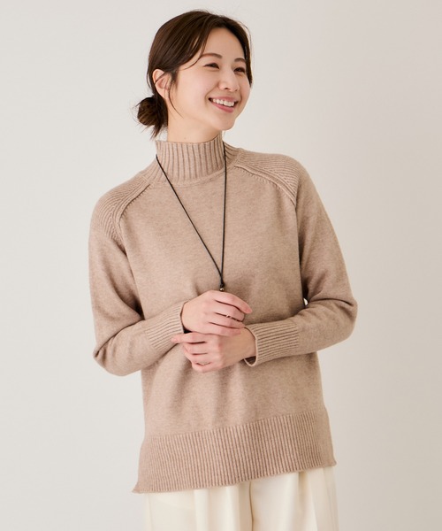 Jayro(ジャイロ)の「リブ切替ハイネックニット(Tシャツ/カットソー・レディース・ベージュ/ミント/ホワイト系その他/ピンク/グレー/ブラック・FREE)」の11枚目の写真