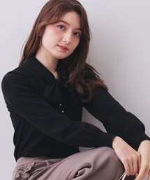 index（インデックス）の「ヘンリーパールミニボウタイニット【洗濯機OK】（ニット/セーター）」