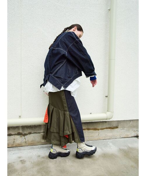 MA-1 DOCKING DENIM SKIRT / MA-1ドッキングデニムスカート（デニム