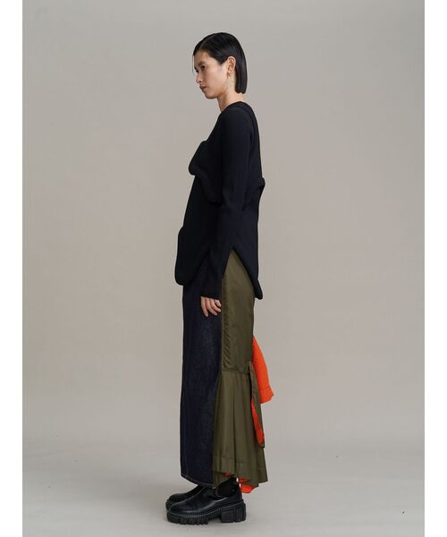 MA-1 DOCKING DENIM SKIRT / MA-1ドッキングデニムスカート（デニム