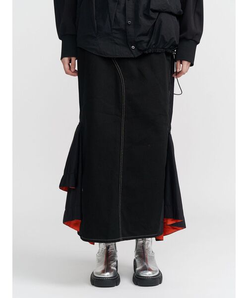 MA-1 DOCKING DENIM SKIRT / MA-1ドッキングデニムスカート（デニム