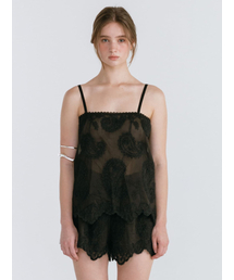 SEE-THROUGH ORGANZA BUSTIER / BLACK