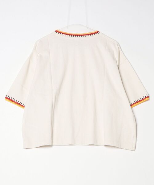 POLO RALPH LAUREN(ポロ ラルフ ローレン)の「クロシェトリム コットン ジャージー Tシャツ(Tシャツ/カットソー・レディース・ナチュラル・XS/XL/S/M/L)」の3枚目の写真
