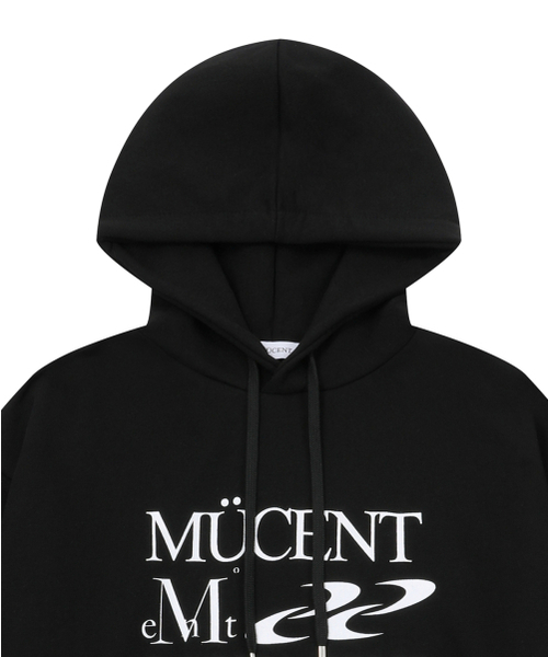 MUCENT(ムセント)の「エッセンシャルレタリングルーズフィットフードパーカー男女共用(4カラー)(パーカー・レディース・ブラック/ネイビー/グレー/チャコール・S/L)」の7枚目の写真