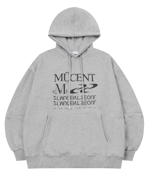 MUCENT(ムセント)の「エッセンシャルレタリングルーズフィットフードパーカー男女共用(4カラー)(パーカー・レディース・ブラック/ネイビー/グレー/チャコール・S/L)」の10枚目の写真