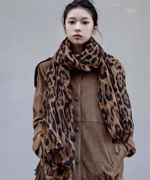 A'GEM/9 × .kom 『NOVESSEL/ノベセル』レオパード柄ストール（ストール