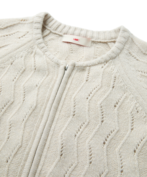 MMIC(エムエムアイシー)の「WAVY ZIP CARDIGAN (IVORY)(ニット/セーター・メンズ・その他・M/L)」の2枚目の写真