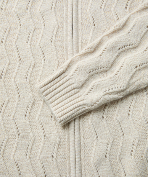 MMIC(エムエムアイシー)の「WAVY ZIP CARDIGAN (IVORY)(ニット/セーター・メンズ・その他・M/L)」の3枚目の写真
