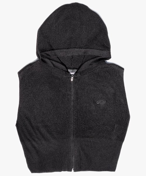 PIECEMAKER(ピースメーカー)の「EX KNIT HOOD VEST (BLACK)(ベスト・レディース・その他・FREE)」の2枚目の写真