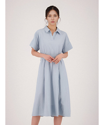 ACUD（アクド）の「Collar Neck Half Sleeve Dress _Sky（ワンピース）」