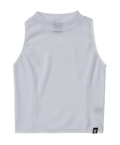 runningHIGH（ランニングハイ）の「ニットメッシュスリーブレストップ [ホワイト]（Tシャツ/カットソー・レディース・その他・FREE）」の4枚目の写真