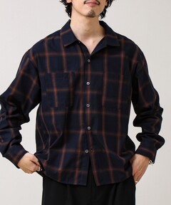 CLEL】Basic/Spray Rib Knit Shirt Cardigan / ベーシック/スプレー畦
