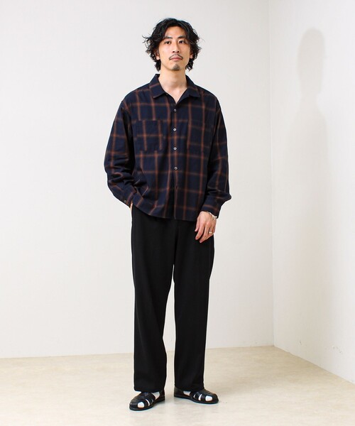 GLOSTER（グロスター）の「【奥行きのある色合い】オンブレチェック ロングスリーブシャツ（シャツ/ブラウス・メンズ・ホワイト系その他/ネイビー/ブラウン系その他・S/M/L）」の4枚目の写真